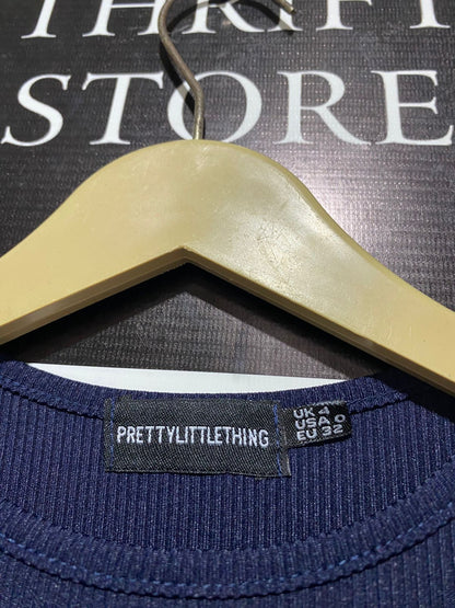 PRETTYLITTLE THING |S| BUST 10| C5| Navy Blue Sleeveless Bodycon Midi Dress