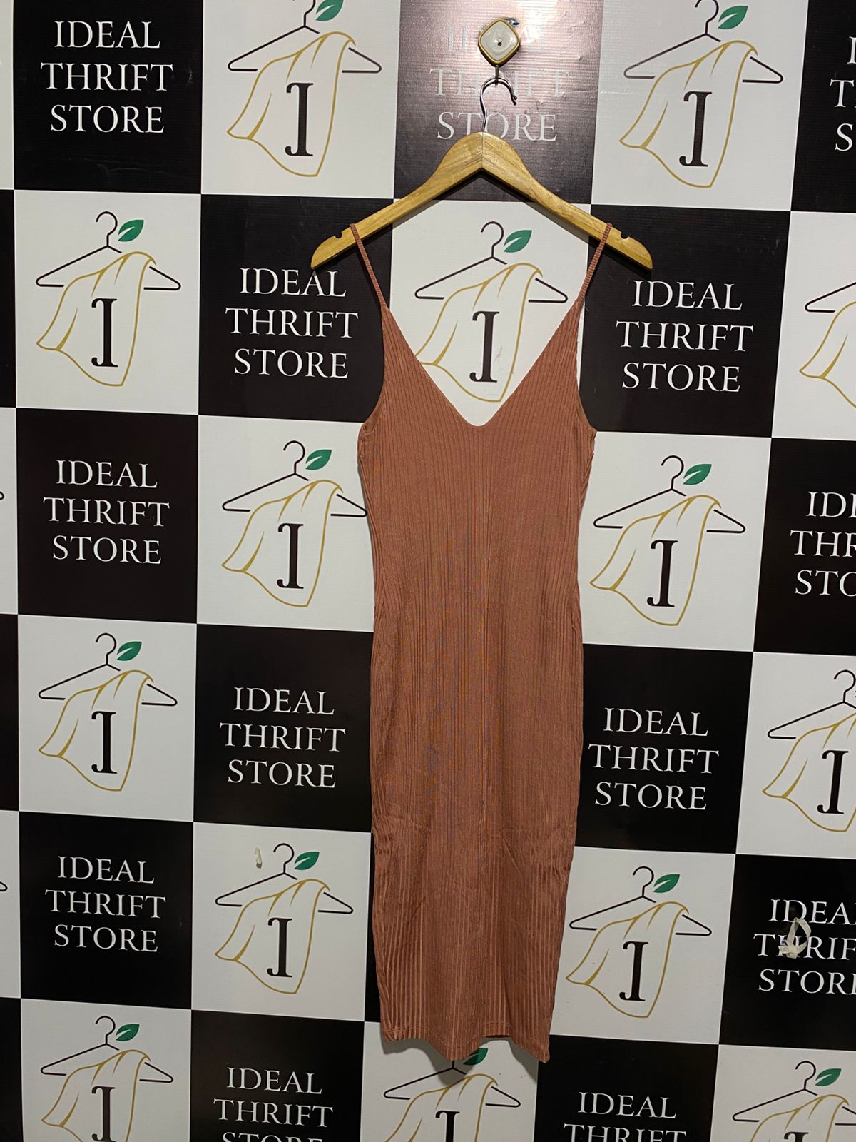 KOOKAI |S| BUST 13| Tan Ribbed Cami Dress
