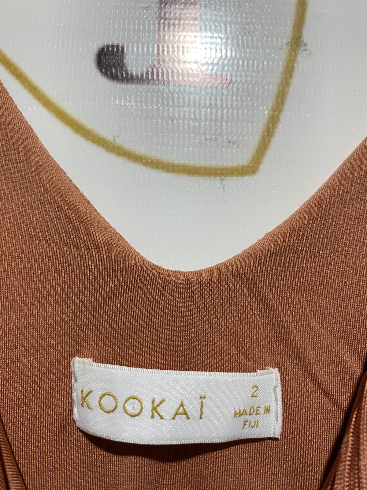 KOOKAI |S| BUST 13| Tan Ribbed Cami Dress
