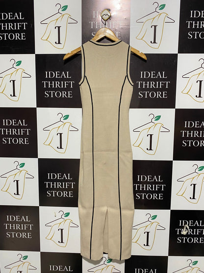 FOREVER NEW |S| BUST 12| Cream Sleeveless Piping Dress