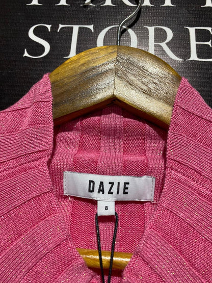 DAZIE |S| BUST 13| Pink Ribbed Midi Dress