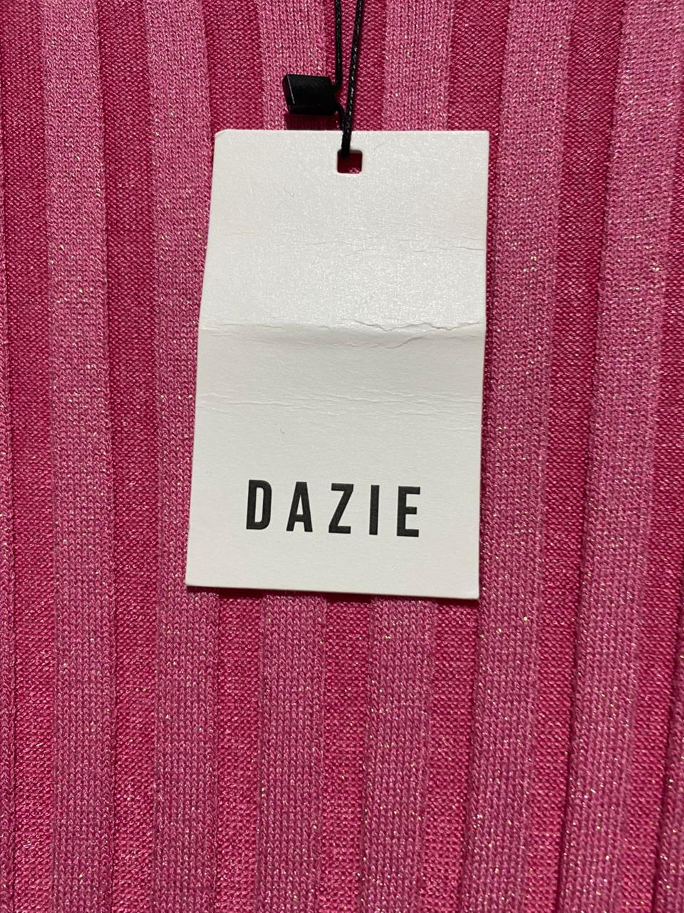 DAZIE |S| BUST 13| Pink Ribbed Midi Dress