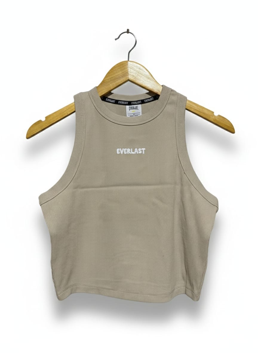 EVERLAST |M| BUST 15| Women's Ribbed Crop Tank Top