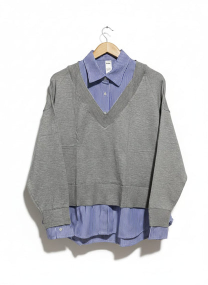 ANKO |M| BUST 22|  Woven Combination Pullover