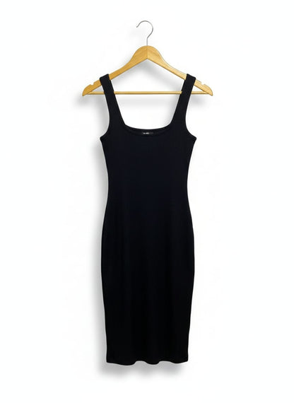 H&M |M| BUST 13| BEIGE MOCK NECK SLEEVELESS KNIT DRESS
