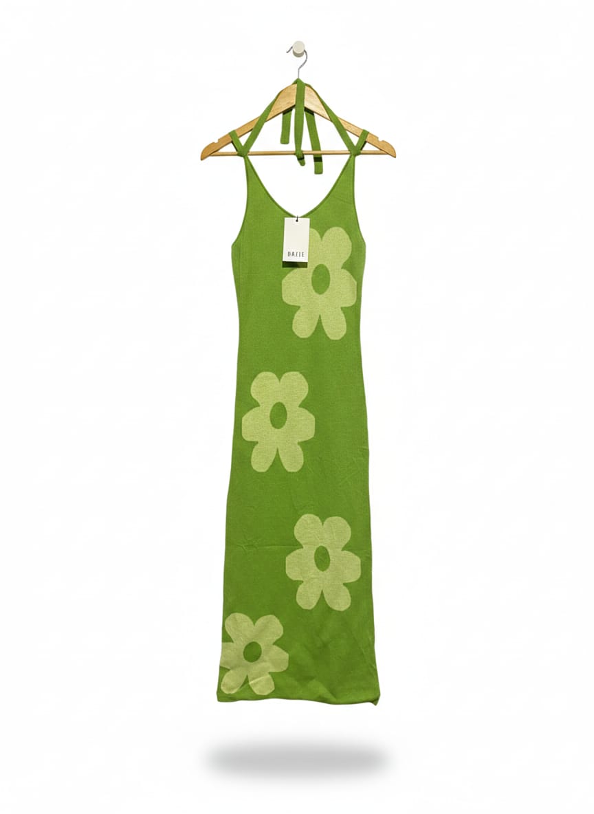 DAZIE |M| BUST 13| GARDEN PARTY" HALTER MIDI DRESS