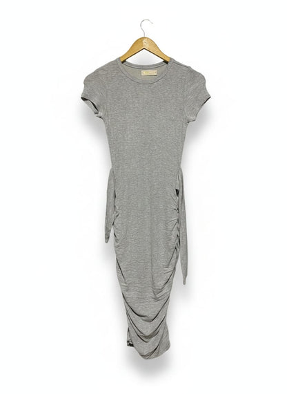 BLOSSOM |S| BUST 13| GREY SHORT-SLEEVE BODYCON DRESS