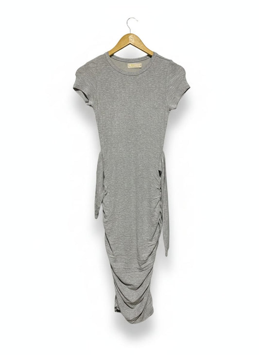 BLOSSOM |S| BUST 13| GREY SHORT-SLEEVE BODYCON DRESS