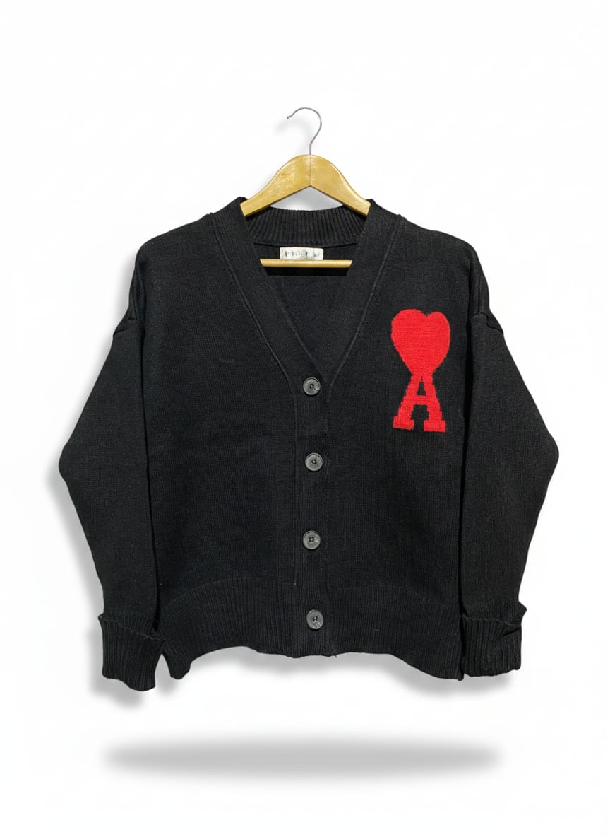 GLSFS |L| BUST 21|  V-neck, button-front closure, dropped shoulders, long sleeves with rolled cuffs, ribbed hem, oversized fit