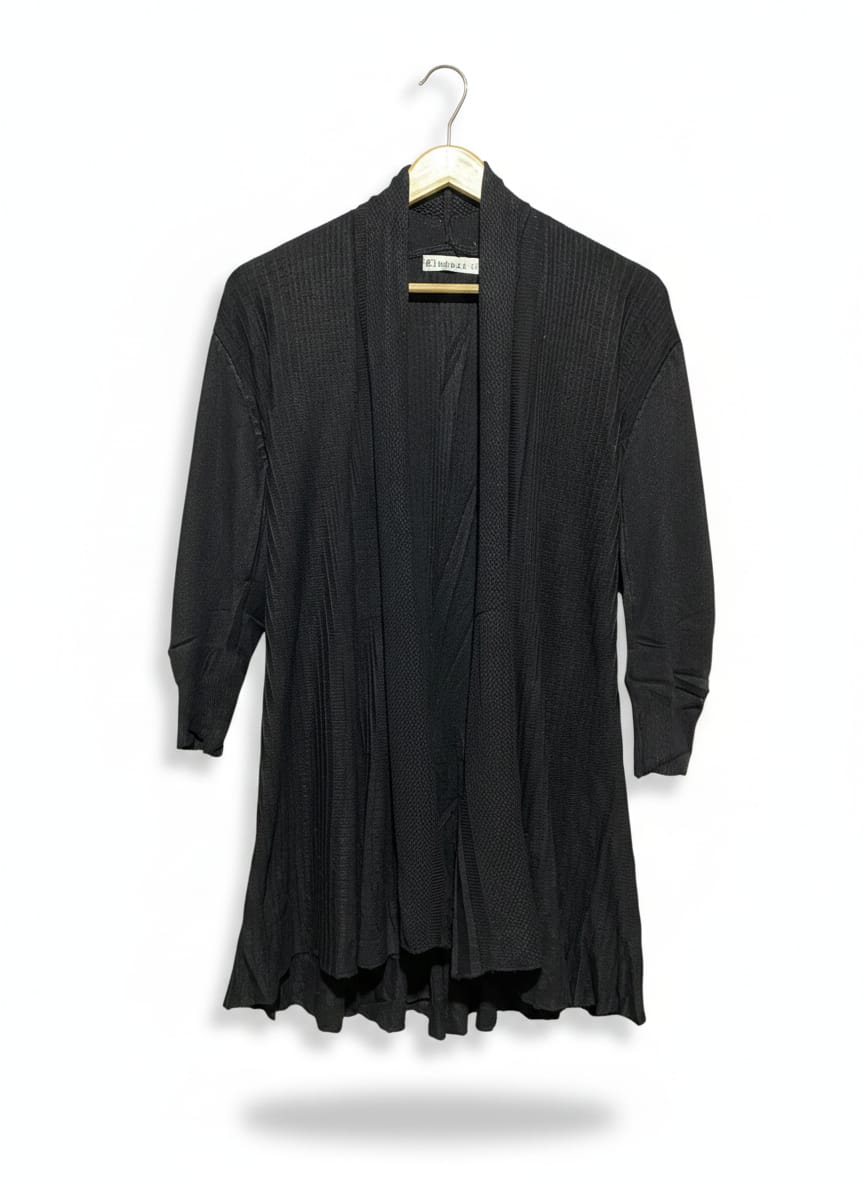 ELEGANT |XL| BUST 15| OPEN-FRONT, DRAPED WATERFALL DESIGN, LONG SLEEVES