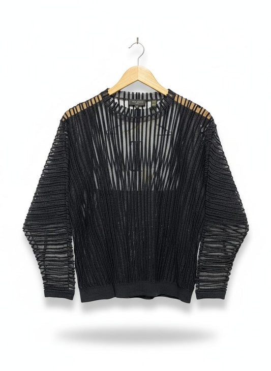 TED BAKER [B 3] |L| BUST 22| Nellay Sheer Striped Knit Top