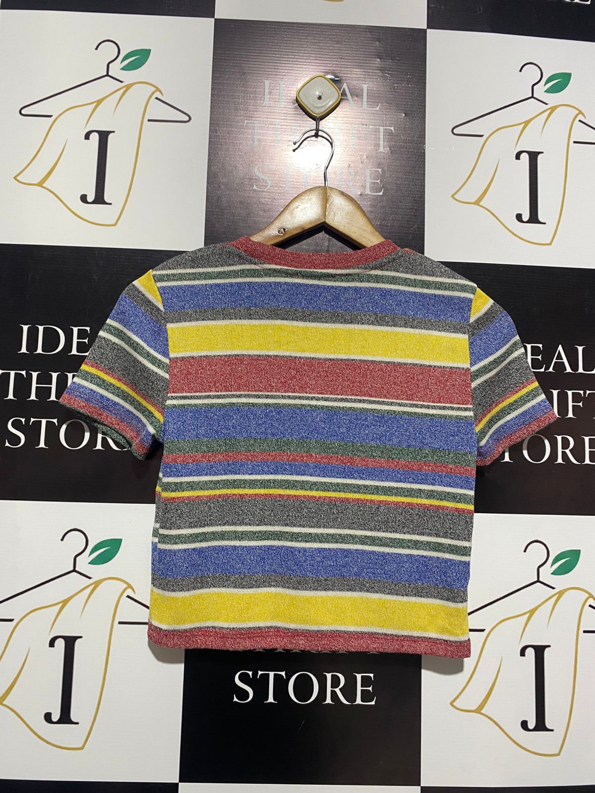 ZARA | |M| BUST 15|B12| Multicolor Striped Crop Top