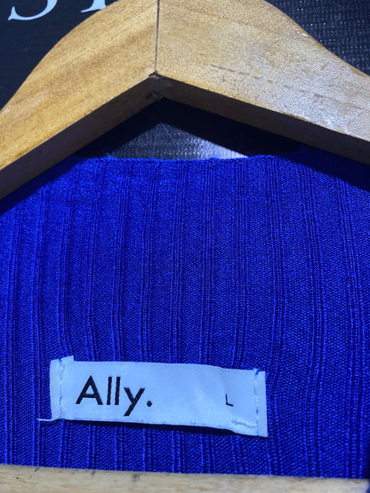 ALLY |L| BUST 15| Royal Blue Ribbed Midi Dress