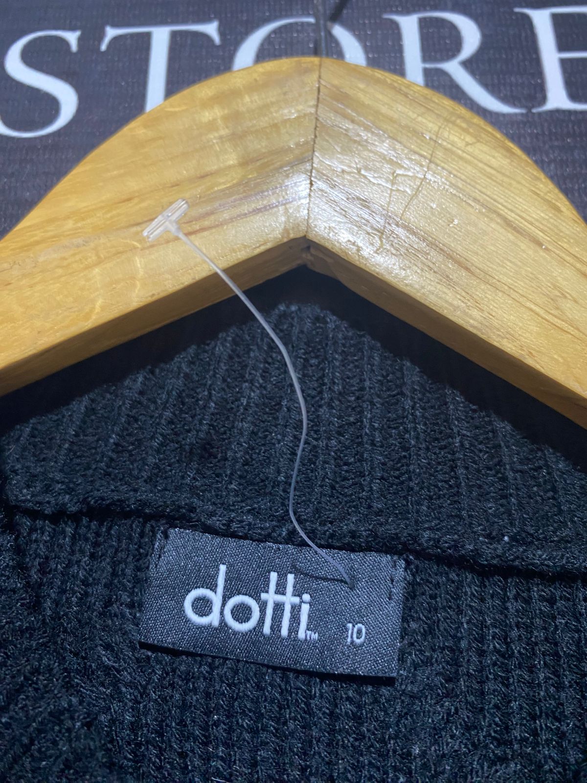 DOTTI |M| BUST 17| Black Cable Knit Sweater Dress