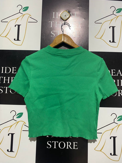 PUMA |M| BUST 16| Green Ribbed Crop Top
