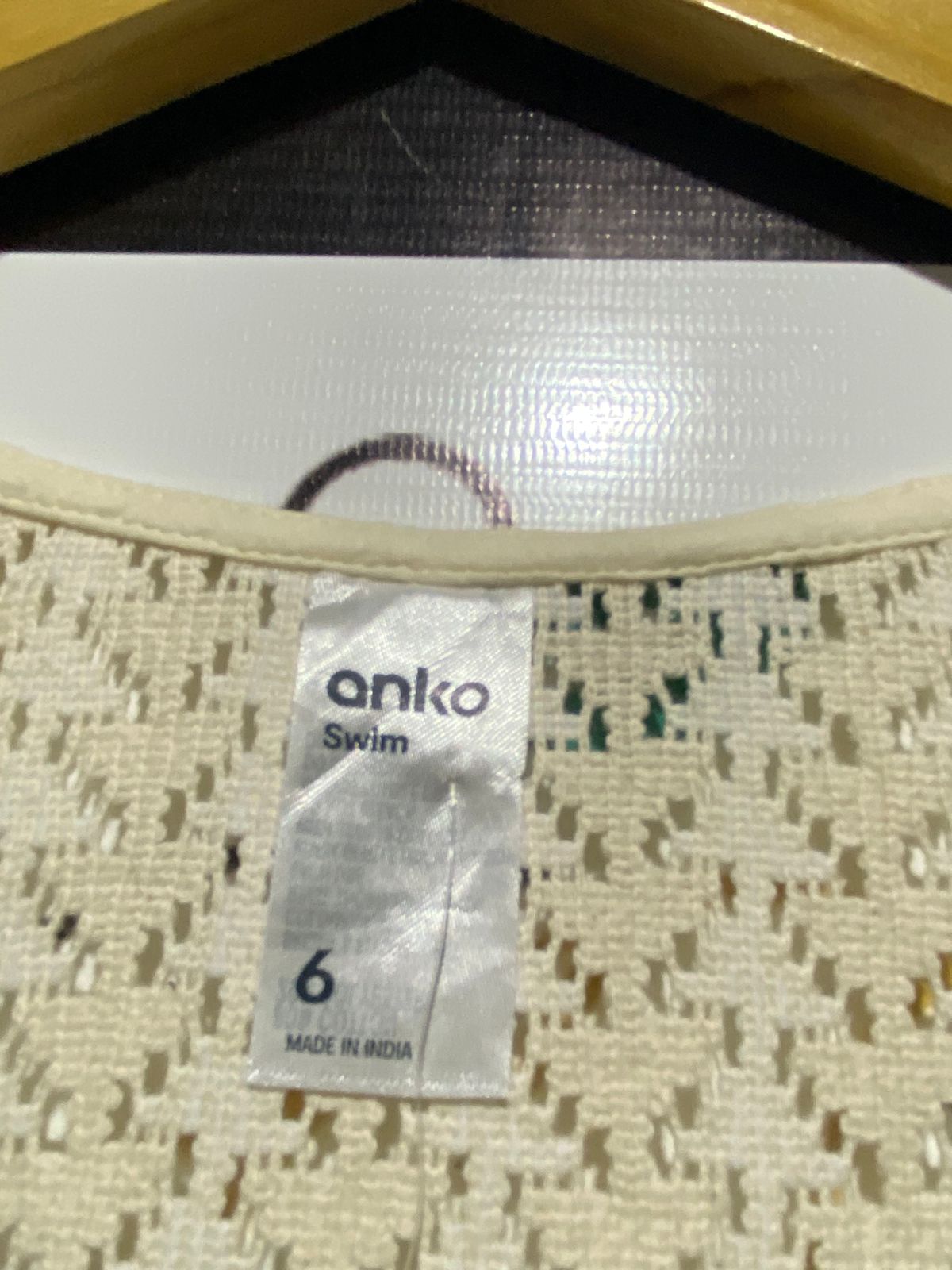 ANKO |M| BUST 16| C5|Cream Open Knit Tie-Front Midi Dress