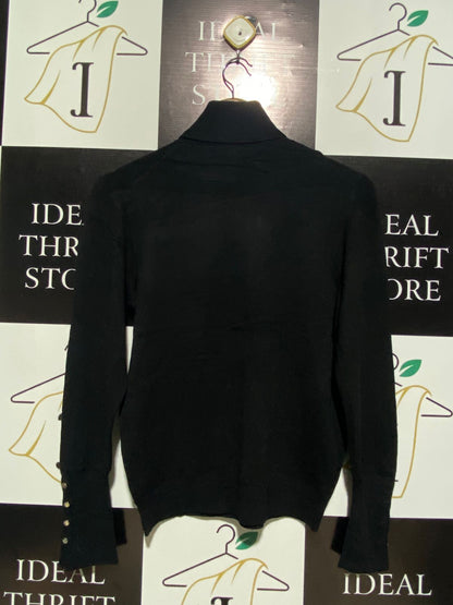 SUSSAN |S| BUST 18| Black Turtleneck Sweater