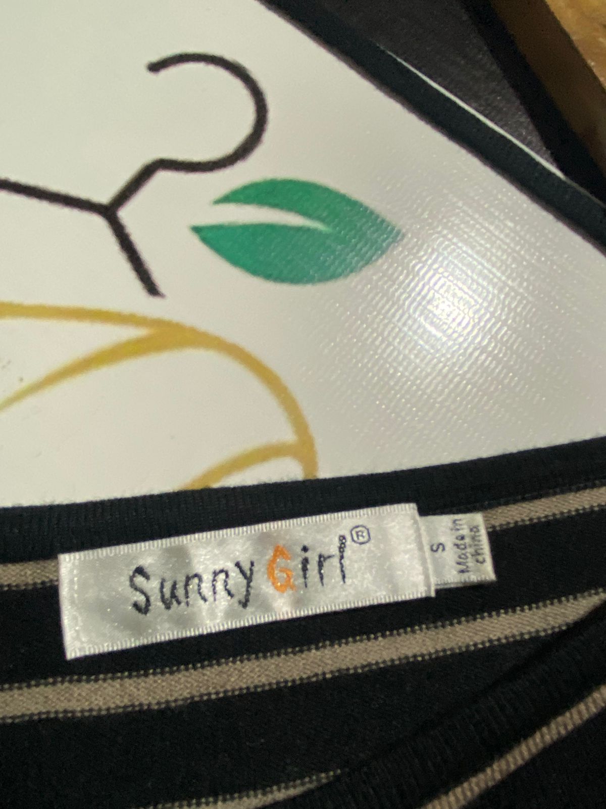 SURRY  GIRL |S| BUST 21| Black And Beige Striped Top