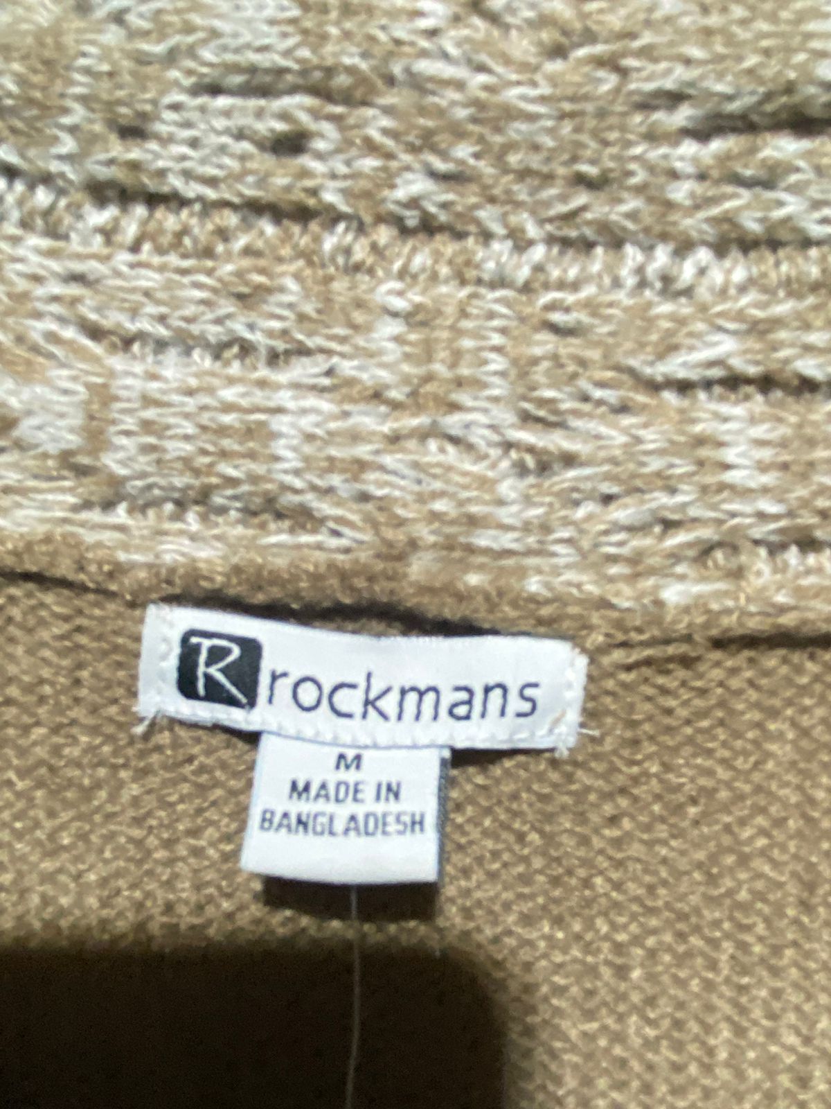 ROCKMANS |M| BUST 20| Brown V-Neck Sweater