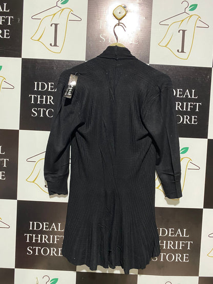 ELEGANT |XL| BUST 15| OPEN-FRONT, DRAPED WATERFALL DESIGN, LONG SLEEVES