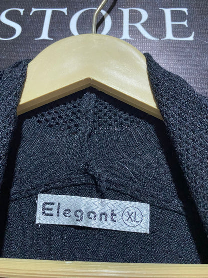 ELEGANT |XL| BUST 15| OPEN-FRONT, DRAPED WATERFALL DESIGN, LONG SLEEVES