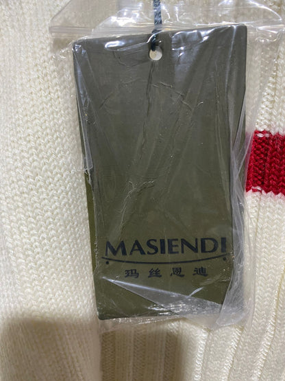 MASIENDI |L| BUST 18| BEIGE HIGH NECK KNIT TUNIC SWEATER