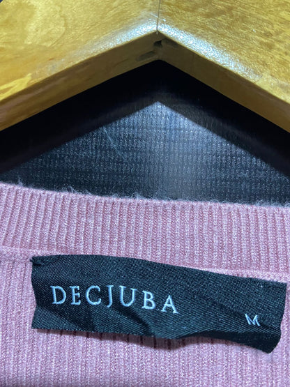 DECJUBA |M| BUST 12| C1|  RIBBED KNIT, LONG SLEEVES, CUTOUT CHEST DETAIL, BOAT NECK COLLAR