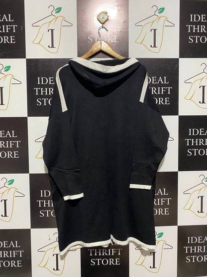ZIM & ZOE |L/XL| BUST 26| BLACK HOODED DUSTER CARDIGAN