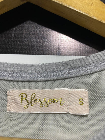 BLOSSOM |S| BUST 13| GREY SHORT-SLEEVE BODYCON DRESS