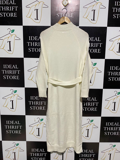 ANKO |M| BUST 18| BEIGE RIBBED KNIT MIDI DRESS