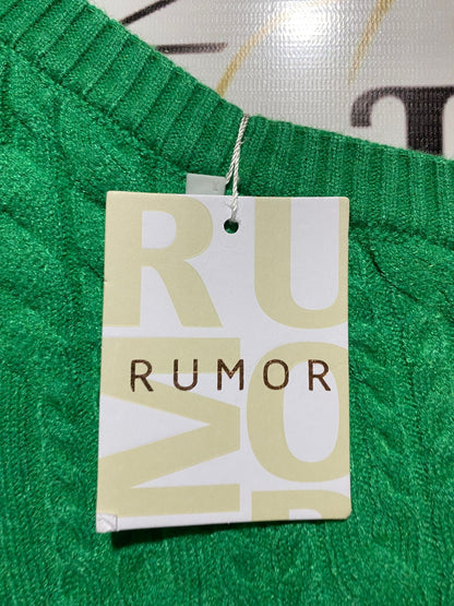 RUMOR |S| BUST 14| GREEN CABLE KNIT DRESS
