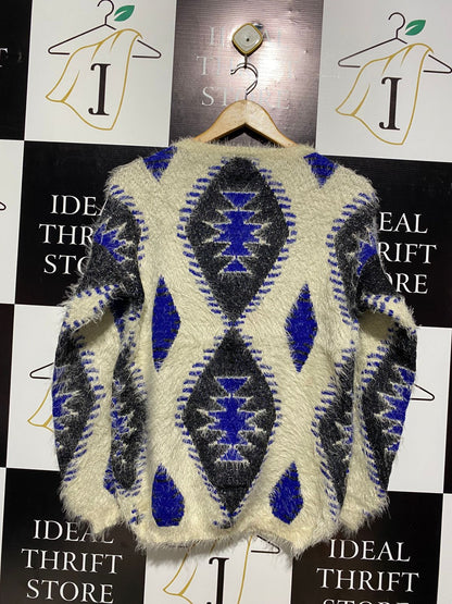 M STYLE |L| BUST 18| Fuzzy Knit Pullover Sweater