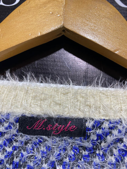 M STYLE |L| BUST 18| Fuzzy Knit Pullover Sweater