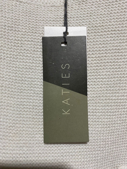KATIES |XL| BUST 23| White Textured Knit Sweater