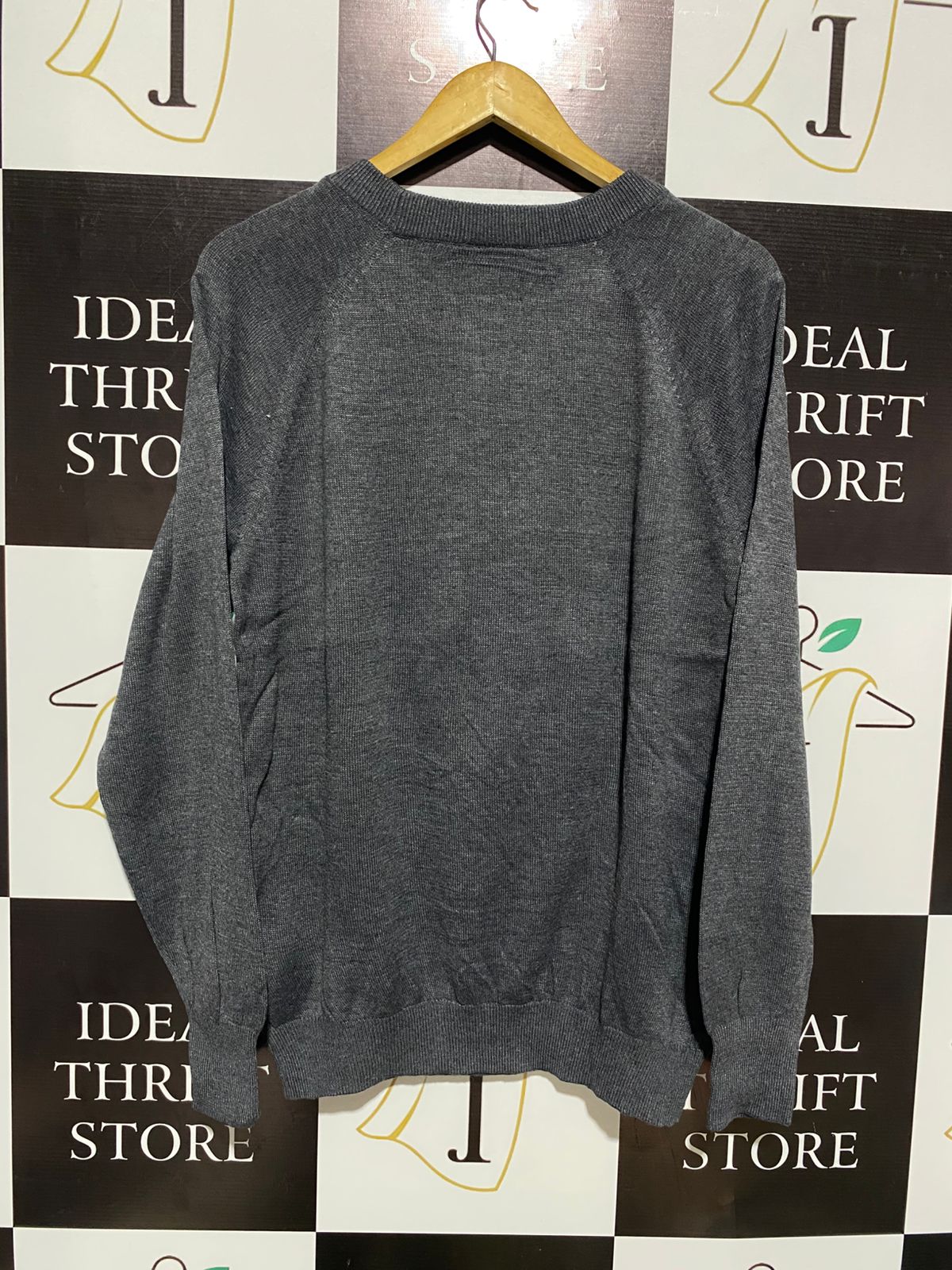 CITY CHIC |S| BUST 21| SEQUIN FOX CHARCOAL GREY KNIT SWEATER