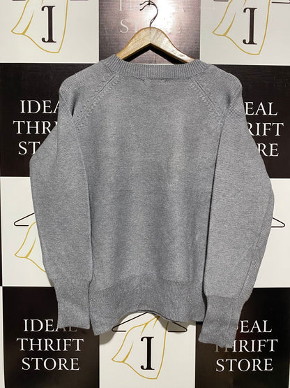 CAROLINE MORGAN |L| BUST 21| LIGHT GREY V-NECK RAGLAN SWEATER