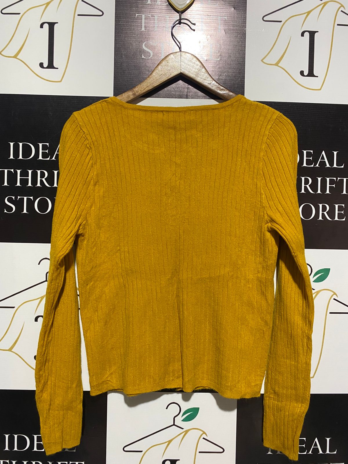 PAN PAN |M| BUST 17| MUSTARD YELLOW RIBBED CARDIGAN