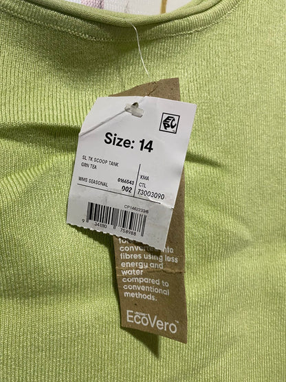 ANKO |L| BUST 16| LIME GREEN SCOOP-NECK TANK
