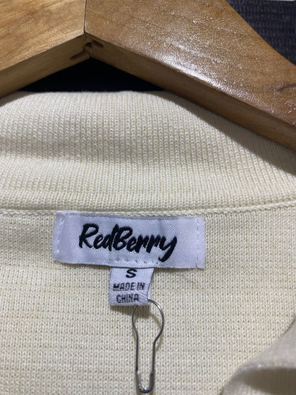 RED BERRY |S| BUST 15| STRIPED COLLARED KNIT SWEATER