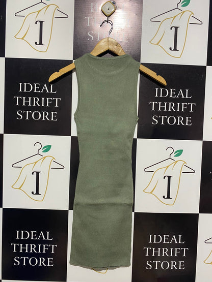 RUMOR |XS| BUST 9| SAGE GREEN CUT-OUT MINI DRESS