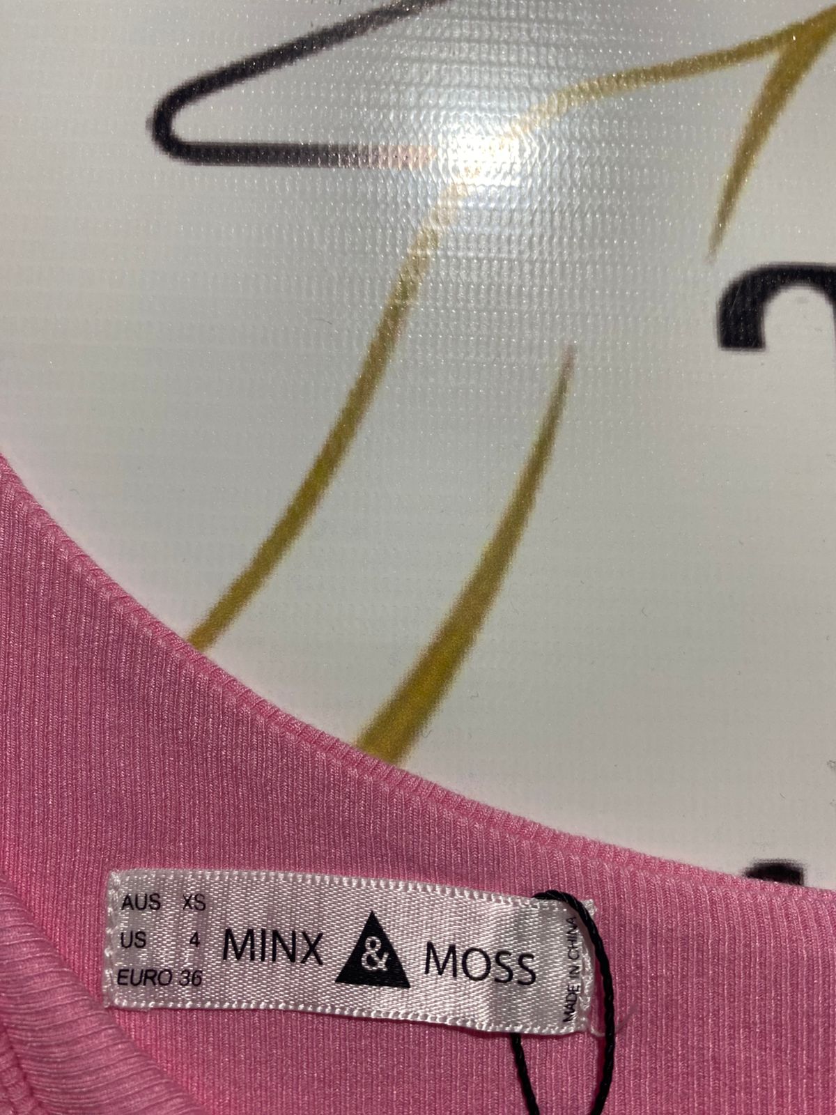 MINX & MOSS |XS| BUST 13| C1 | PLAYFUL PINK ONE-SHOULDER RIBBED CROP TOP