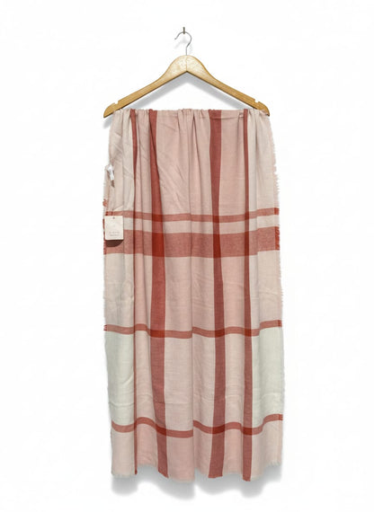 LAUREN CONRAD | Light Pink And Red Plaid Scarf or Wrap