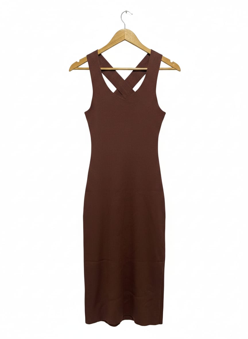 MINX & MOSS |S| BUST 12| MODERN SCULPTED CROP PULLOVER DRESS