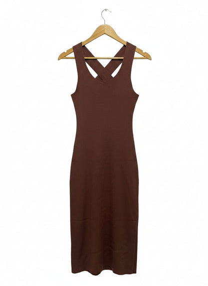 MINX & MOSS |S| BUST 12| MODERN SCULPTED CROP PULLOVER DRESS