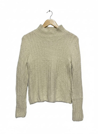 & ME |XS| BUST 16| EXPERIENCE UNMATCHED COMFORT IN THIS PLUSH CREAM SWEATER