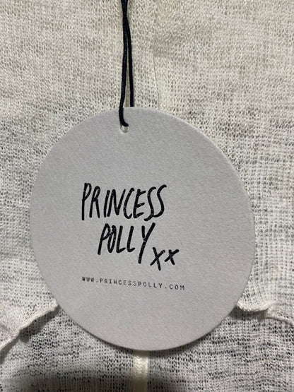 PRINCESS POLLY |M| BUST 17| SHEER V-NECK CROP TOP