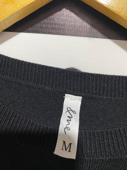 & ME |M| BUST 21| BLACK AND WHITE STRIPED KNIT T-SHIRT DRESS