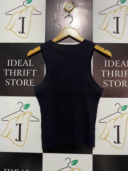 COTTON ON |M| BUST 14| BLACK RIBBED RACERBACK TANK TOP