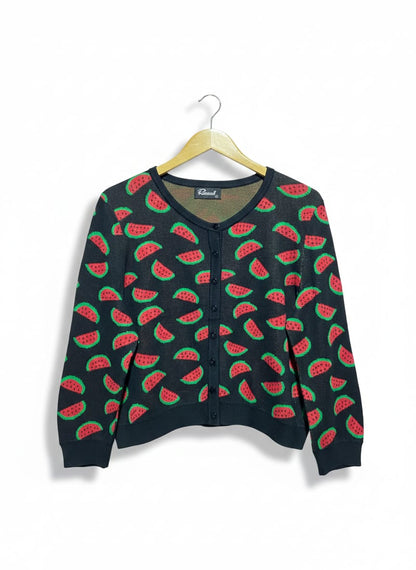REVIVAL |L| BUST 21 | WATERMELON PRINT KNIT CARDIGAN