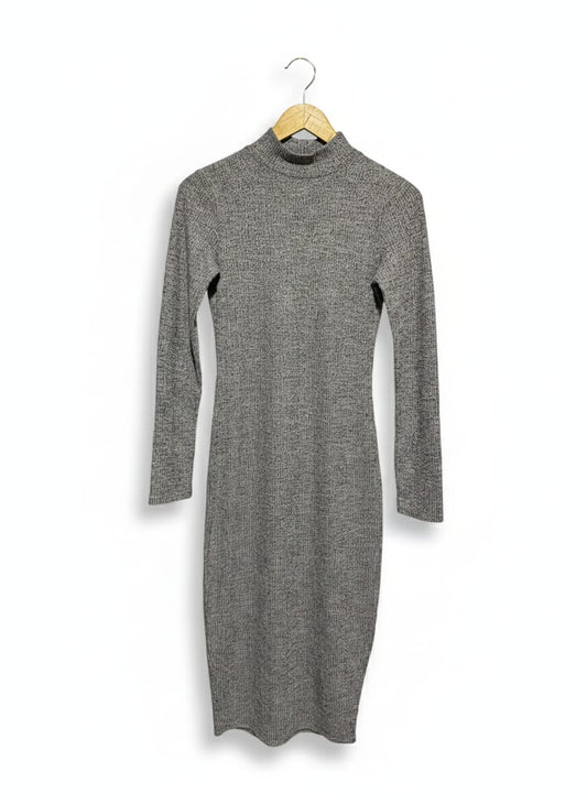 SUPRE |S| BUST 15| ASHLYN MOCK-NECK RIBBED MIDI DRESS